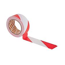 NASTRO ADESIVO SEGNALETICO BIANCO/ROSSO H.MM50 X 33 MT.