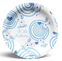 E.BATTESIMO CELESTE PIATTI X 6 PEZZI