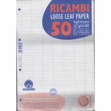 RICAMBI AD ANELLI A4 40ff gr.80 A-QUAXIMA