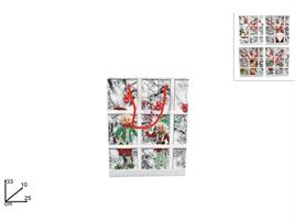 BUSTA REGALO CORDINO FINESTRA C/PAESAGGIO INNEVATO 4ASS 33X25X10