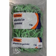 ELASTICI VERDI FETTUCCIA 100mm taglio 8mm sacchetto da 1KG