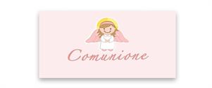 BIGLIETTINI Z.BOMBONIERA COMUNIONE ROSA CONF.DA 2 FOGLI (20PZ)