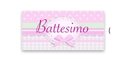 BIGLIETTINI Z.BOMBONIERA BATTESIMO ROSA CONF.DA 2 FOGLI (20PZ)