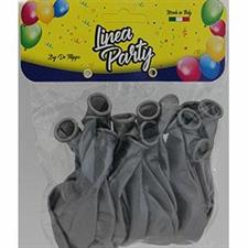 PALLONCINI MEDI ARGENTO METALLIZZATI X 15 PEZZI