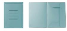 CARTELLE INSERTI CON 3 ALETTE CONF.50 PZ AZZURRE