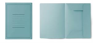 CARTELLE INSERTI CON 3 ALETTE CONF.50 PZ AZZURRE