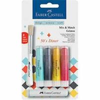 COLORI FABER-CASTELL GELATOS ACQUERELLABILI X 4+PENN -50'S DINER