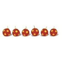 CANDELE PALLONI ROSSO/GIALLO BL.6 PEZZI
