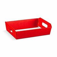 SCATOLA CESTO SETA ROSSO 350X260X70