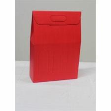 SCATOLA 3 BOTTIGLIE SETA ROSSO 270X90X400