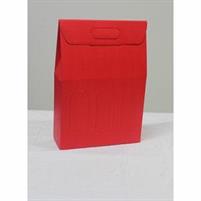 SCATOLA 3 BOTTIGLIE SETA ROSSO 270X90X400