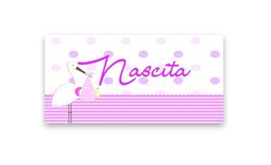 BIGLIETTINI Z.BOMBONIERA NASCITA ROSA ANNI CONF.DA 2 FOGLI X20PZ
