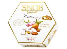 CONFETTI CRISPO L.EVENTO SNOB IMB.SINGOL.500GR.MATRIMONIO-CIOCCO