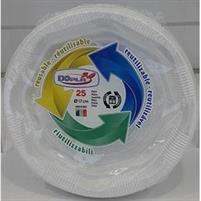 PIATTI DOPLA BIANCHI RIUTILIZ.D.170 X 25 OTTAG.FRUTTA