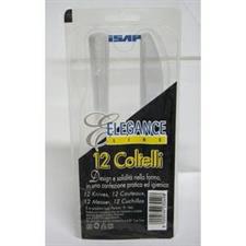 ELEGANCE COLTELLI PS TRASPARENTI da 12pz ISAP