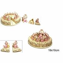 EVENTI ROSA OGGETTISTICA TORTA A FETTE X 12 PEZZI