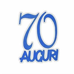 POLISTIROLO AUGURI 70 BLU 40X32X5