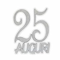 POLISTIROLO AUGURI 25 ARGENTO 40X32X5