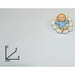 EVENTI CELESTE OGGETTISTICA BAMBINO SU FIORE CM.4