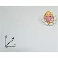 EVENTI ROSA OGGETTISTICA BAMBINO SU FIORE CM.4