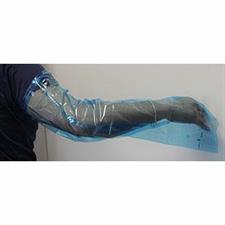 MONOUSO-V.MANICOTTI LDPE ROTOLO 22X70 AZZURRO+LACCIO  X 10 PEZZI
