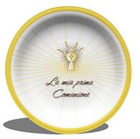 E.COMUNIONE PIATTI TONDI X 6 PEZZI