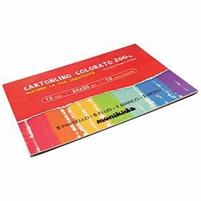 ALBUM monikids CARTONCINI COLORATO 200GR 12 FOGLI 24X33