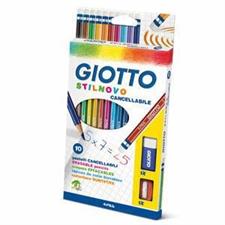 COLORI GIOTTO STILNOVO X 10 CANCELLABILE+TEMP.+GOMMA