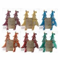 APPEND.MULTI ALBERELLI C/GLITTER 6COL ASS BOX 2 PEZZI