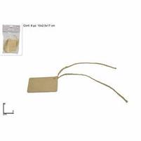 ETICHETTE LEGNO C/LACCIO 7*4CM SET8PZ 2018214