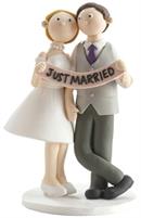 DECORO PER TORTE MATRIMONIO COPPIA SPOSI CM.14