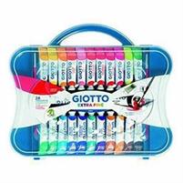 COLORI GIOTTO TEMPERA X 24 12ml valigetta+ 2PZ 21ml(nero-bianco)