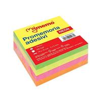 PROMEMORIA CUBO 76mmX76mm 400FG COL.NEON