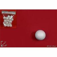 POLISTIROLO PALLE 25 PEZZI 5CM IN BUSTA