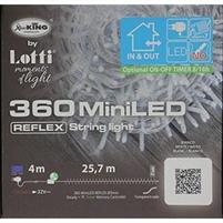 LUCI LED MINI 360 PROGRAMM.PER ESTERNO 25.7 MT BIANCHE FILO TRAS