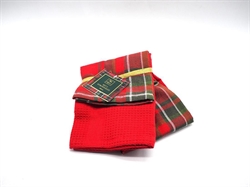 CUCINA SET 2 STROFINACCI. TARTAN/LUREX  ASS.TI