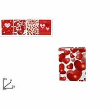 BUSTA REGALO CORDINO CUORI CM.25X9X33