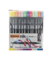BRUSH NIKDUO 2 PUNTE COL.ASSORTITI X 12 PEZZI