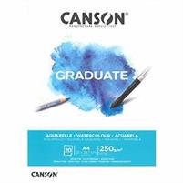 BLOCCO CANSON GRADUATE AQUARELLE A4 21X29 20 FOGLI 250GR.