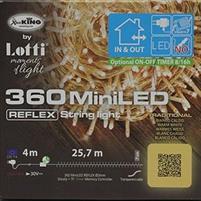 LUCI LED MINI 360 PROGRAMM.PER ESTERNO 25.7 BIANCO CLAS.FILO TRA