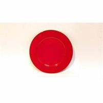 PIATTINO PLASTICA LISCIO DIAM.20CM. ROSSO