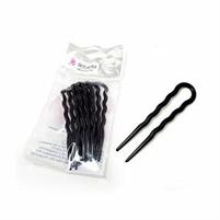 FORCINE PER CAPELLI PLASTICA GRANDE X 6 NERE