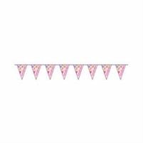 PRIMO COMPLEANNO ROSA BANDIERINA 6 MT