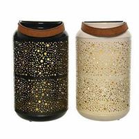LANTERNA VASO CON LUCI A BATTERIE 18X31CM C/TIMER