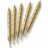 CANDELINE ORO CON SOSTEGNI X 12