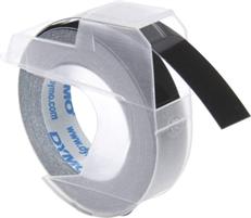 DYMO OMEGA NASTRO A RILIEVO 3D-BIANCO/NERO -9MMX3MT