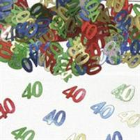 TAVOLA CONFETTI CORIANDOLI 40 ANNI