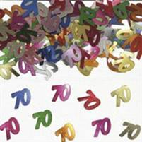 TAVOLA CONFETTI CORIANDOLI 70 ANNI