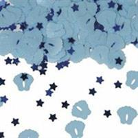 TAVOLA CONFETTI CORIANDOLI PIEDINI CELESTE