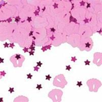 TAVOLA CONFETTI CORIANDOLI PIEDINI ROSA